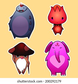 Cartoon Character Monster set2