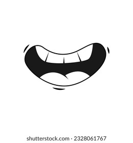 Cartoon character mouth face expression art