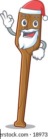 cartoon character of oars Santa having cute ok finger