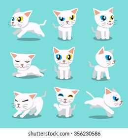 Cartoon character Odd-eyed cat poses