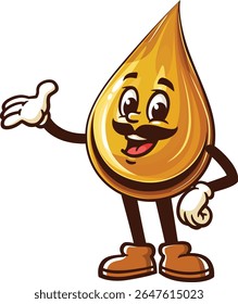 Cartoon gota de óleo com bigode