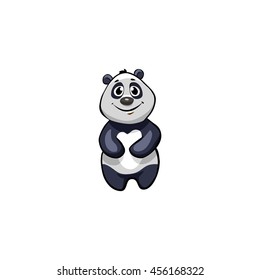 Cartoon Character Panda. Emotion: smiling, nice, sweet