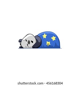 Cartoon Character Panda. sleeping