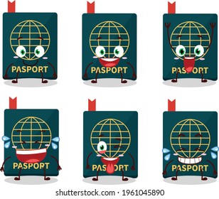 Cartoon character of passport with smile expression