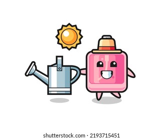 Cartoon character of perfume holding watering can , cute style design for t shirt, sticker, logo element