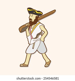 cartoon character person theme elements