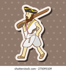 cartoon character person theme elements