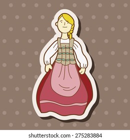 cartoon character person theme elements