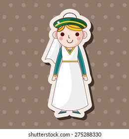 cartoon character person theme elements