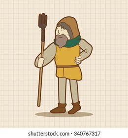 cartoon character person theme elements