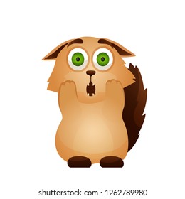 Cartoon character pet. The cat emotion icon