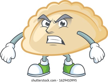 Cartoon Character Of Pierogi With Angry Face