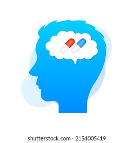 El personaje de dibujos animados tiene cerebro. Apoyo técnico. Ilustración vectorial.
