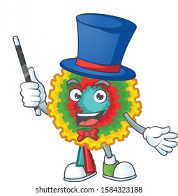 Cartoon character of a pinata Magician style