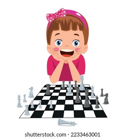 Cartoon Character Playing Chess Game