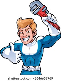 cartoon character plumber who looks like a super hero
