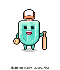 Cartoon character of popsicles as a baseball player , cute design