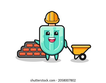 Caricatura de los palitos como constructores, diseño lindo