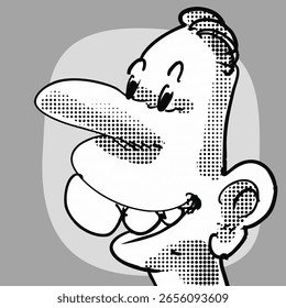 cartoon character portrait vector illustration