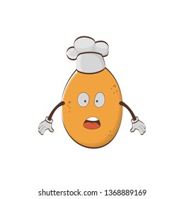 Cartoon character - potato chef isolated on white background.