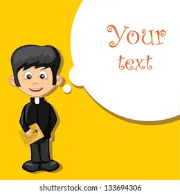 Cartoon character priest