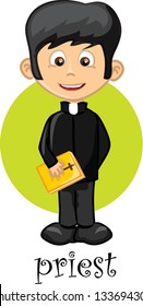 Cartoon character priest