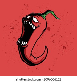 Cartoon character of psycho chilli