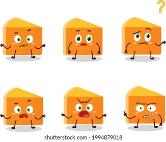 Cartoon character of pumpkin cake with what expression. Vector illustration