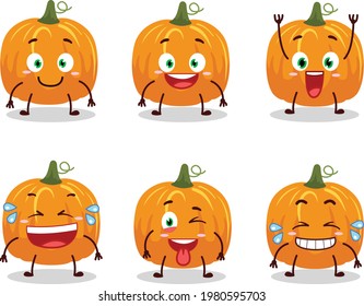 Cartoon character of pumpkin with smile expression