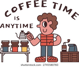 Cartoon character with quote 