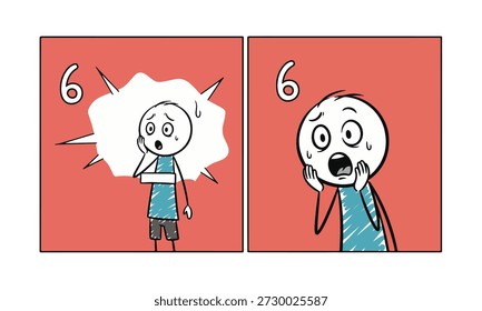 cartoon character reaction comic panel number