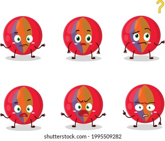 Caricatura de canicas rojas con qué expresión. Ilustración del vector