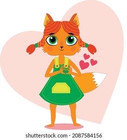 cartoon character redhead cute fox