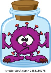 Cartoon character relating to the Covid19 virus