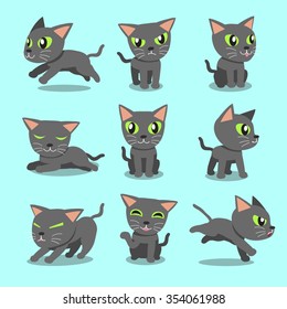 Cartoon character russian cat poses