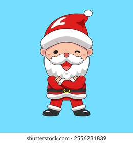 Cartoon character Santa Claus for design.