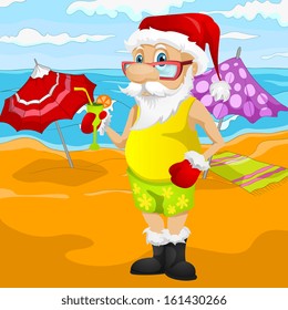 Personaje de caricatura Santa Claus. Vector EPS 10.