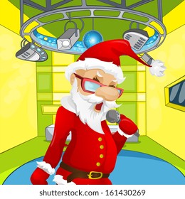Cartoon Character Santa Claus. Vector EPS 10.