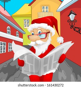 Cartoon Character Santa Claus. Vector EPS 10.