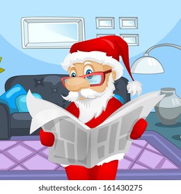 Cartoon Character Santa Claus. Vector EPS 10.
