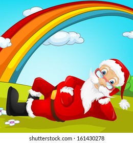Cartoon Character Santa Claus. Vector EPS 10.