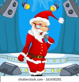 Cartoon Character Santa Claus. Vector EPS 10.