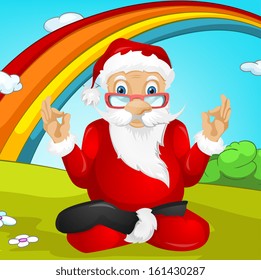 Personagem de desenho animado Papai Noel. Vetor EPS 10