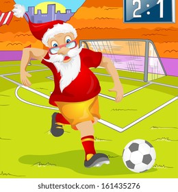 Cartoon Character Santa Claus. Vector EPS 10.