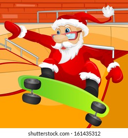 Cartoon Character Santa Claus. Vector EPS 10.