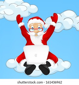 Cartoon Character Santa Claus. Vector EPS 10.