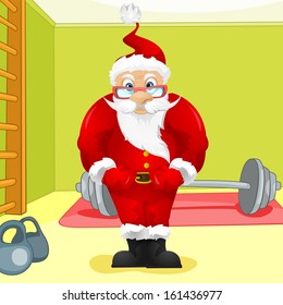 Cartoon Character Santa Claus. Vector EPS 10.