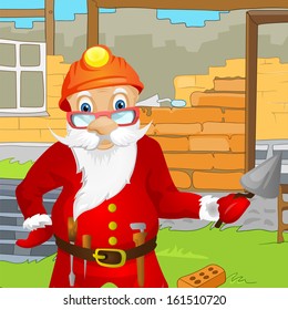 Cartoon Character Santa Claus. Vector EPS 10.