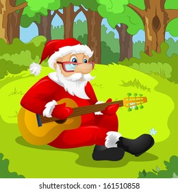Cartoon Character Santa Claus. Vector EPS 10.