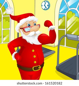 Cartoon Character Santa Claus. Vector EPS 10.